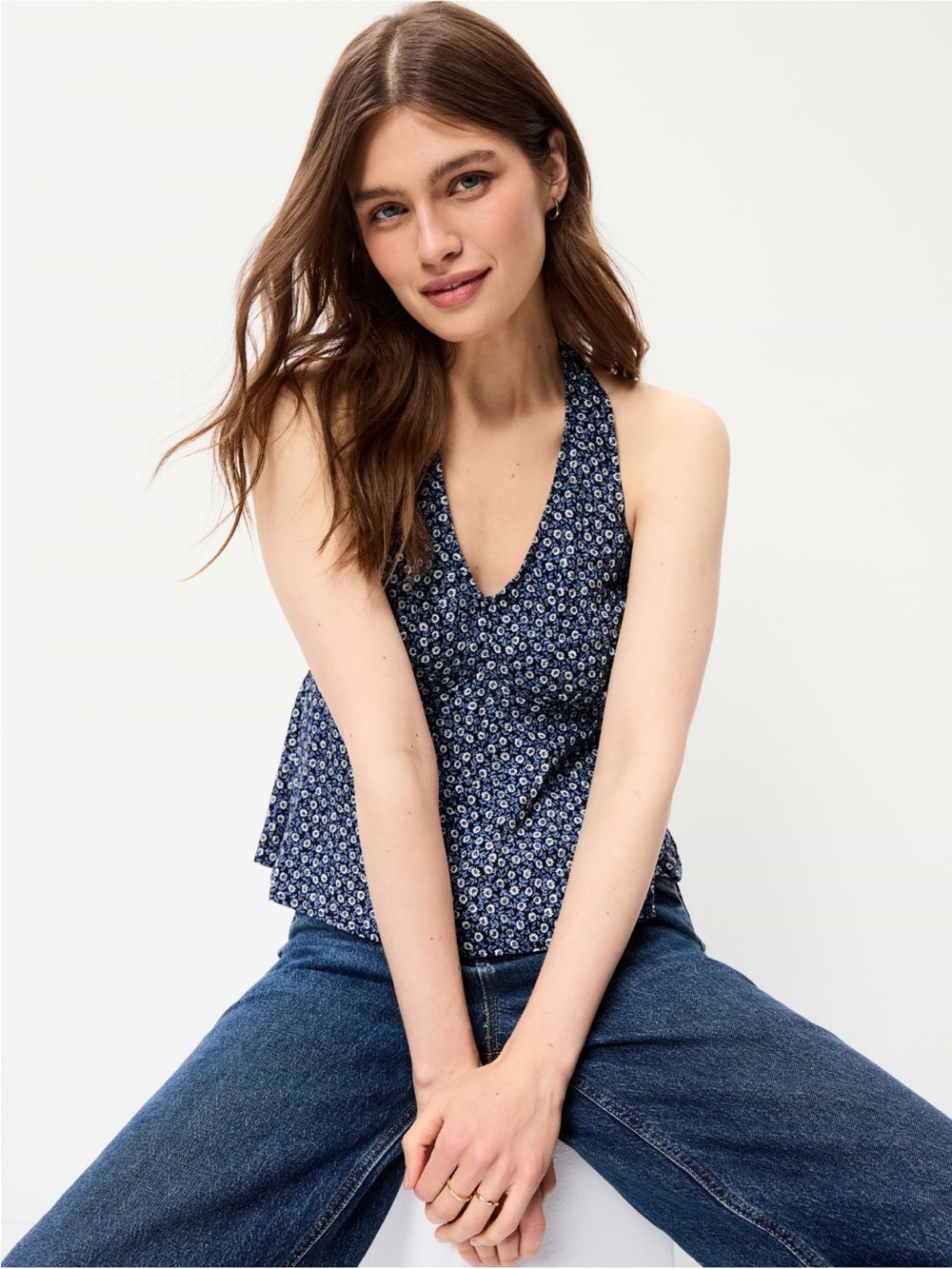 Old Navy | Navy Floral Halter Camisole